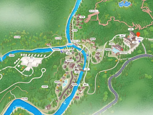 景洪结合景区手绘地图智慧导览和720全景技术，可以让景区更加“动”起来，为游客提供更加身临其境的导览体验。